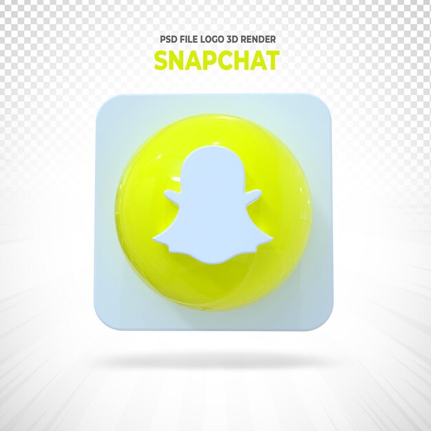 Logotipo do Snapchat sosial media 3D Balloon