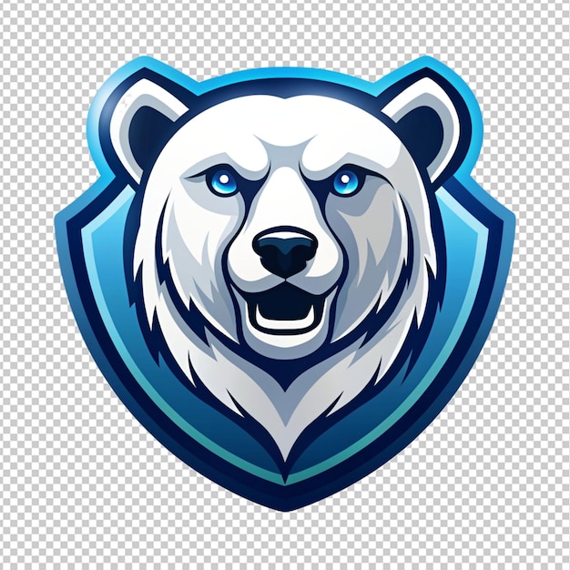 Logotipo do urso polar em fundo transparente