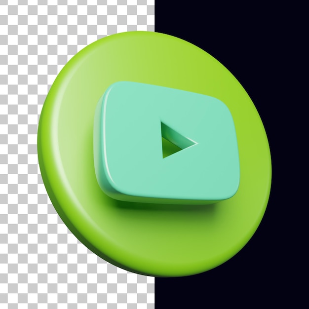 PSD logotipo do youtube 3d