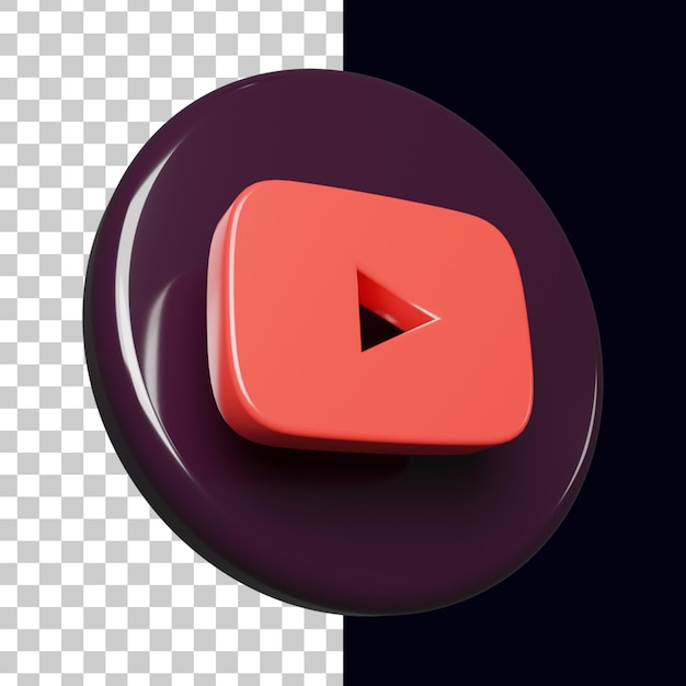 Logotipo do youtube 3d