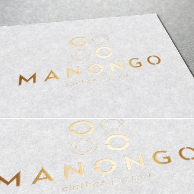 Logotipo dorado elegante