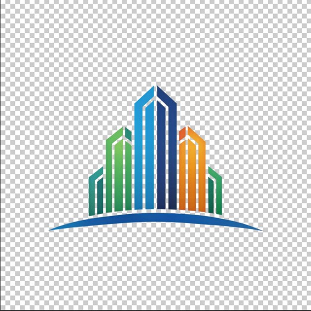 logotipo de edificio abstracto aislado en fondo blanco