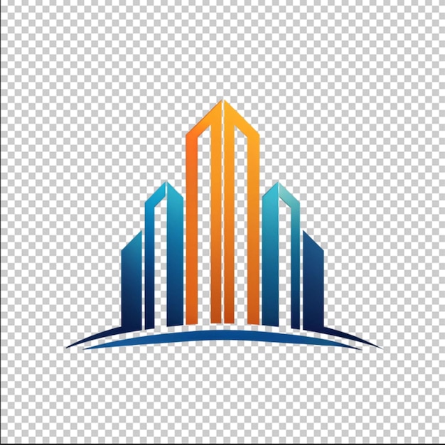 logotipo de edificio abstracto aislado en fondo blanco