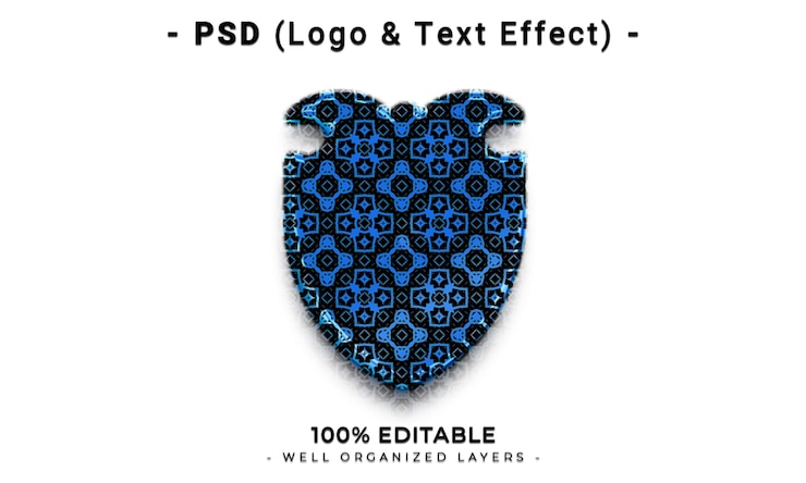 PSD logotipo editable en 3d y maqueta de estilo de efecto de texto con fondo abstracto oscuro