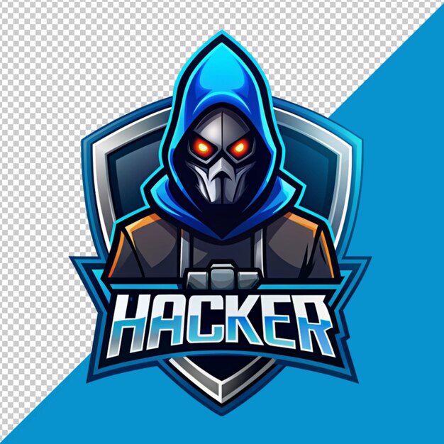 PSD logotipo em fundo transparente hacker