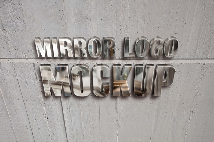 PSD logotipo em modelo de parede