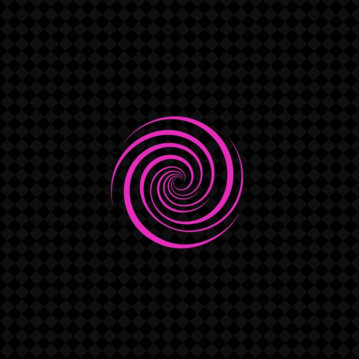 PSD logotipo de espiral abstracto con curvas decorativas y un diseño vectorial de plantas creativo continuo