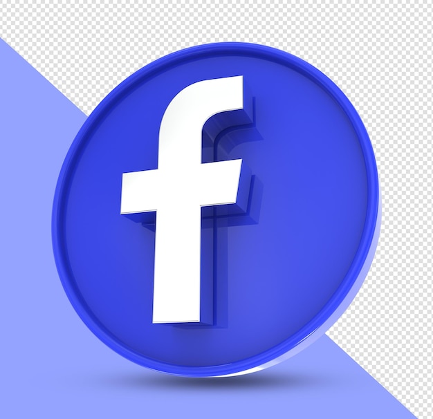 Logotipo de Facebook redes sociales 3d