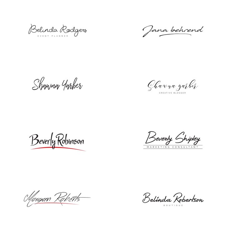 PSD logotipo de firma psd