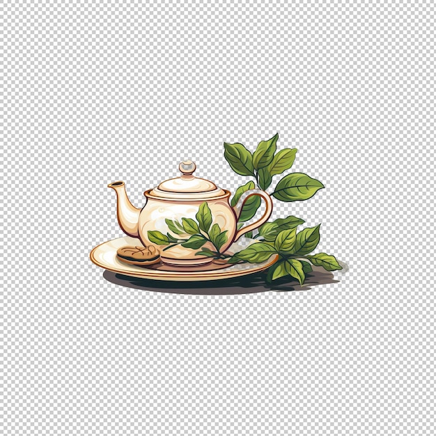 PSD logotipo flat irish breakfast tea com fundo isolado