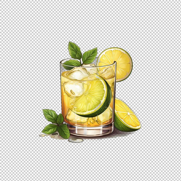 Logotipo flat rum sour isolado isolado de fundo