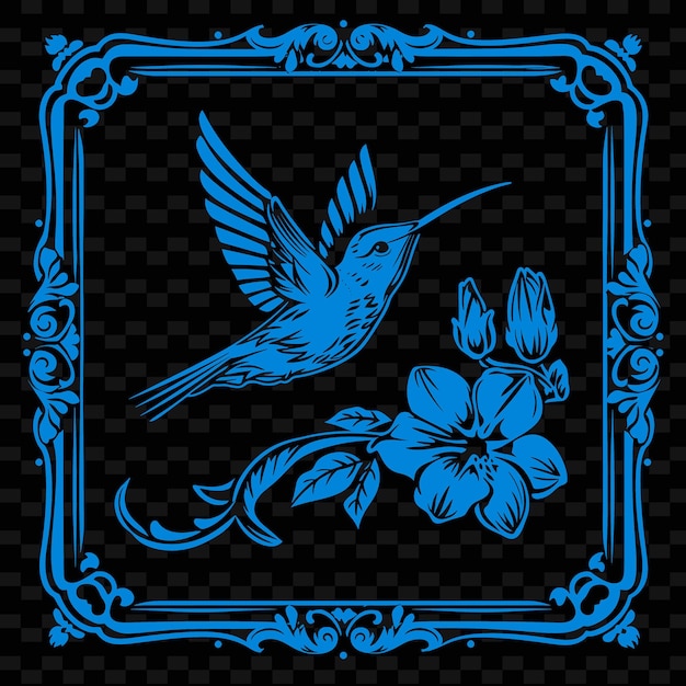 PSD el logotipo de la flor de jazmín con borde decorativo y las colecciones de diseño vectorial de hierbas naturales de hummin