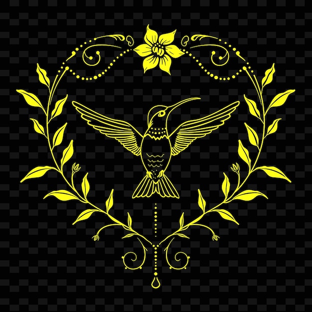 PSD el logotipo de la flor de jazmín con borde decorativo y las colecciones de diseño vectorial de hierbas naturales de hummin