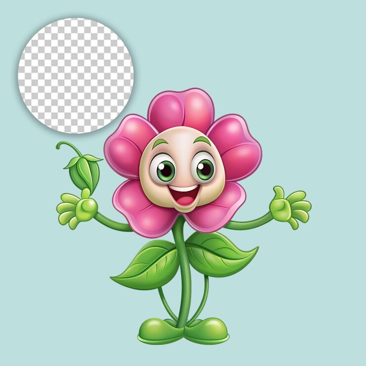PSD logotipo de flor sobre un fondo transparente