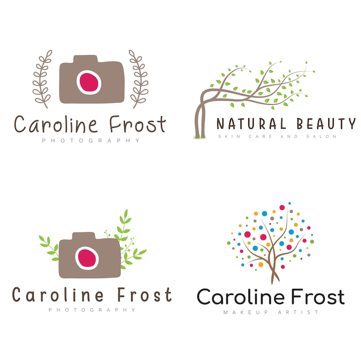 PSD logotipo floral elegante psd