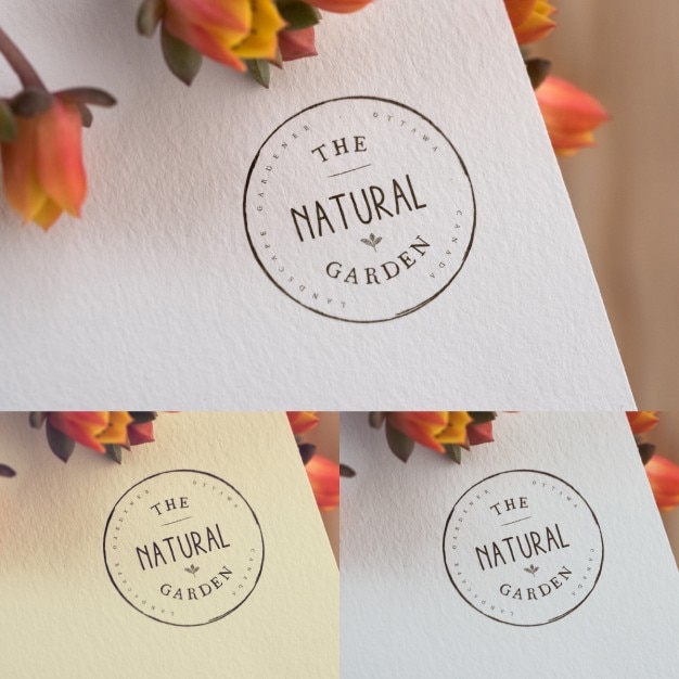 logotipo Floral mock up