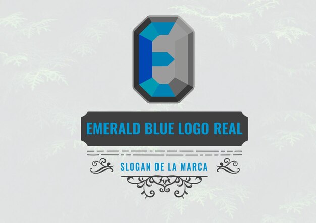 PSD un logotipo en forma de diamante azul para una propiedad inmobiliaria azul azul azul