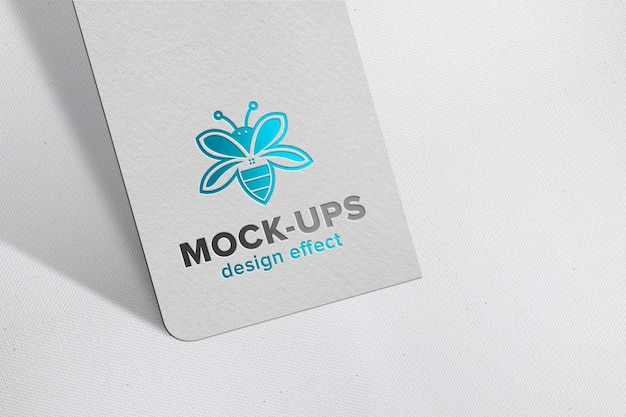 Logotipo fotorrealista mockup