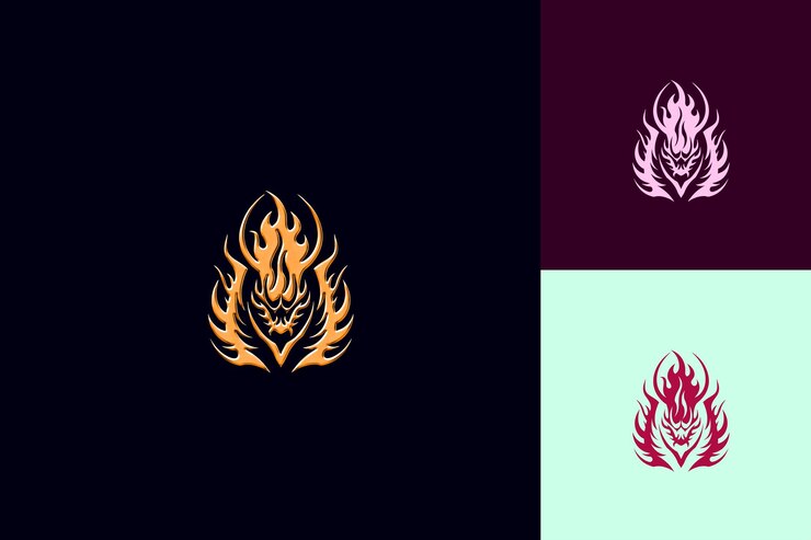 PSD el logotipo de fuego y llamas es de la serie