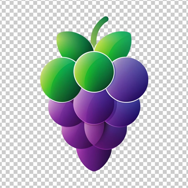 el logotipo de gradiente púrpura y verde de la uva png