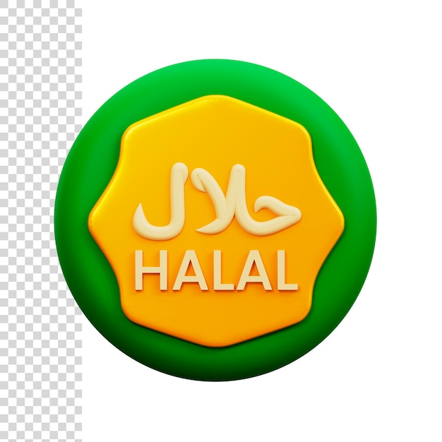 logotipo halal 3d