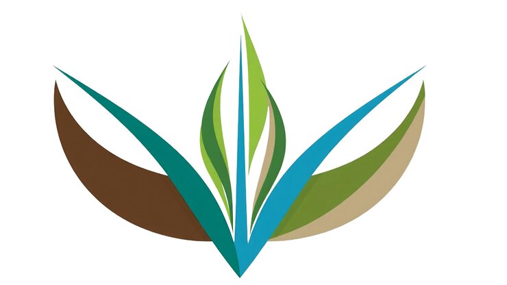 PSD el logotipo de la hoja de la naturaleza de la cascada