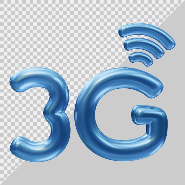 logotipo de icono 3g con estilo moderno 3d
