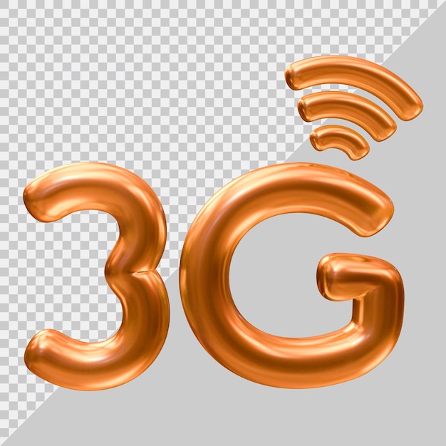 logotipo de icono 3g con estilo moderno 3d