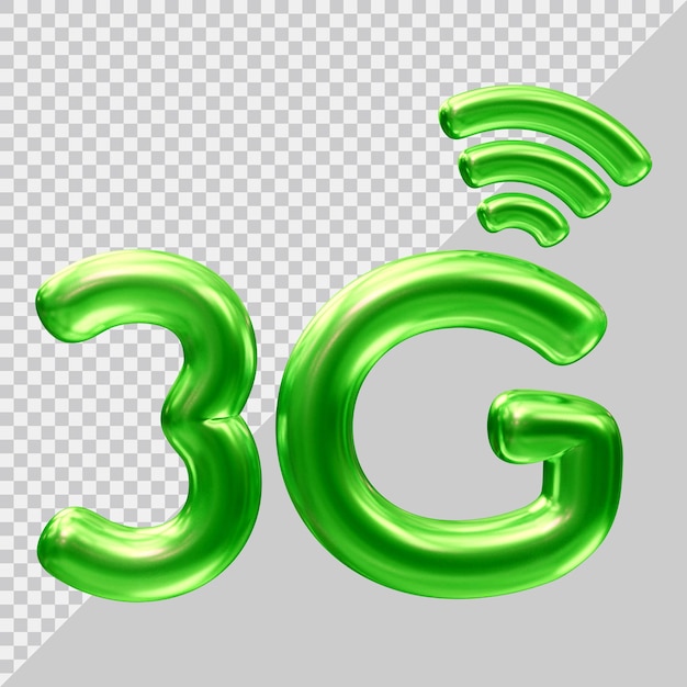 Logotipo de icono 3g con estilo moderno 3d