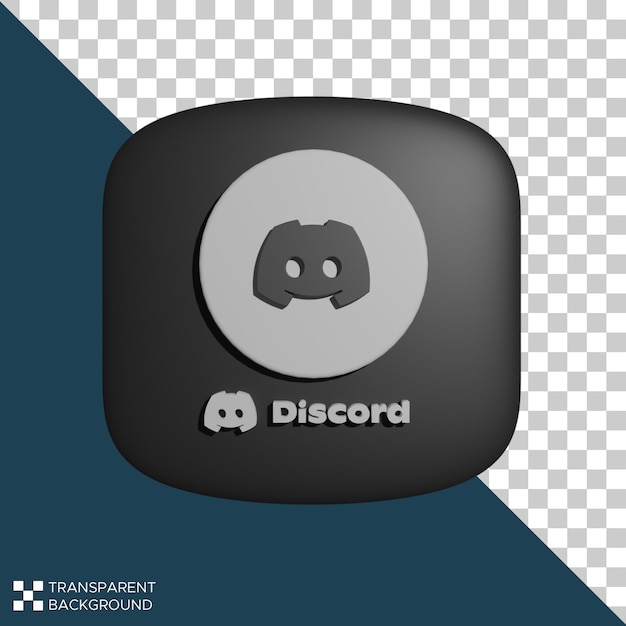 Logotipo de icono de discordia 3d