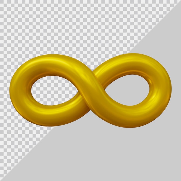 PSD logotipo de icono infinito con estilo moderno 3d