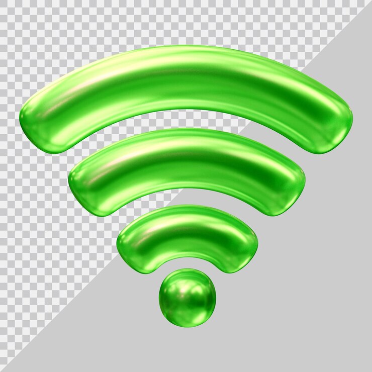 PSD el logotipo del icono wi-fi con estilo moderno en 3d