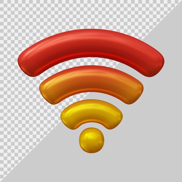 PSD logotipo de icono wifi con estilo moderno 3d