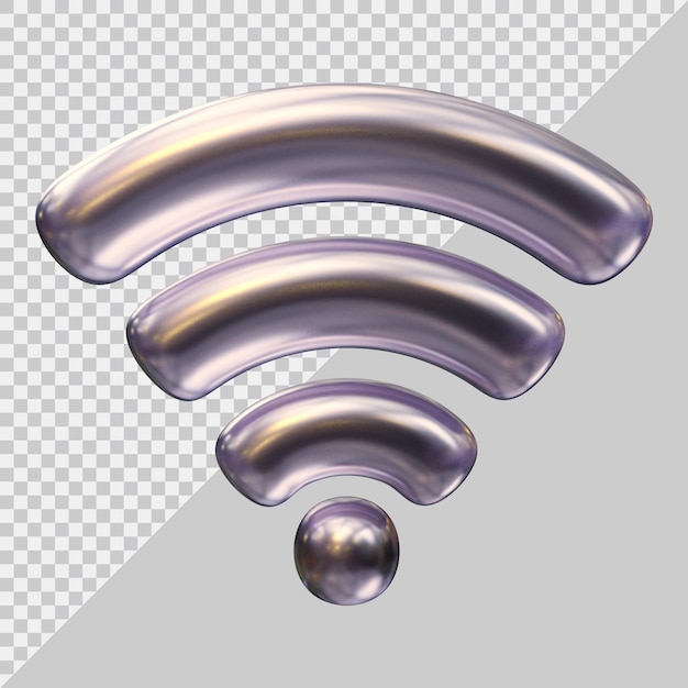 PSD logotipo de icono wifi con estilo moderno 3d