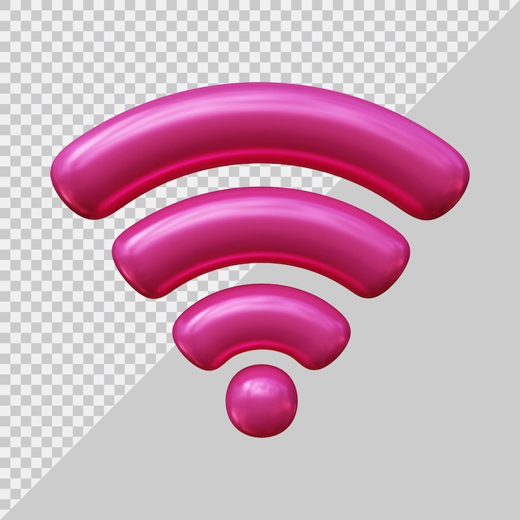 PSD logotipo de icono wifi con estilo moderno 3d