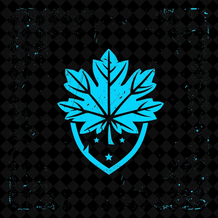 PSD logotipo de insignia de hoja de hiedra retro con textura angustiada y diseños vectoriales de plantas creativas en negrita t