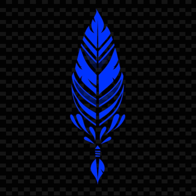 PSD logotipo de insignia de hoja de salvia con plumas decorativas y un arro nature herb vector design collections