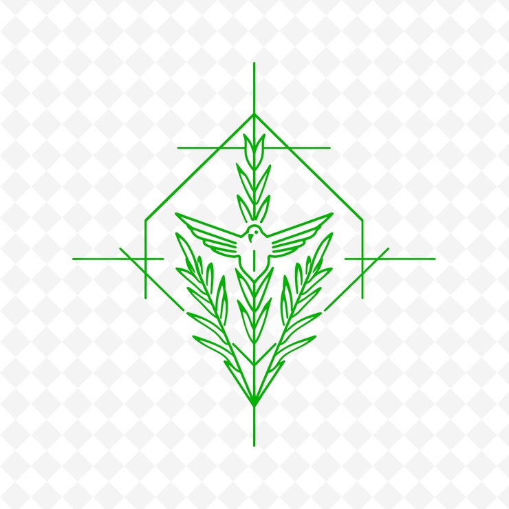 PSD logotipo de insignia de tallo de lavanda con formas geométricas y colecciones de diseño vectorial de hierbas de la naturaleza de las aves