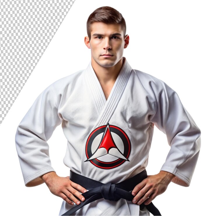 PSD el logotipo de jiu jitsu en un fondo transparente