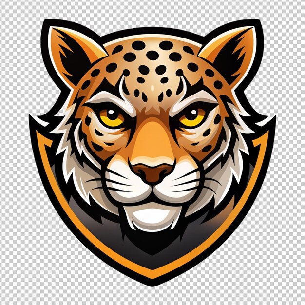 PSD el logotipo del leopardo en un fondo transparente