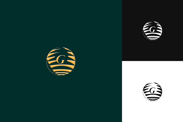 PSD logotipo de letra g con vibración real diseño de estilo de marca de letra ilustración de logotipo diseños vectoriales