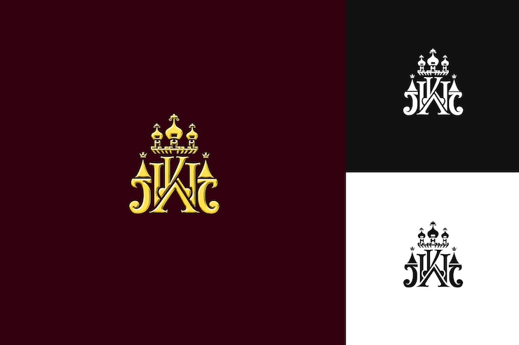 PSD logotipo de la letra k con el emblema de la majestad real diseño de estilo de logotipo ilustración de logotipo diseños vectoriales