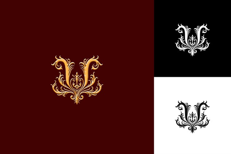 PSD logotipo de la letra l con monograma de la grandeza real diseño de estilo de logotipo ilustración diseños vectoriales de logotipo
