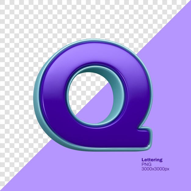 un logotipo de la letra q púrpura y azul con un fondo púrpura