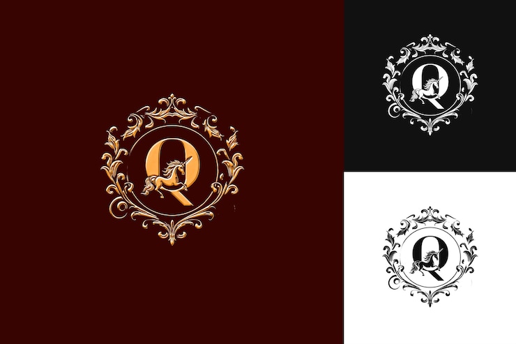 PSD logotipo de la letra q con vibración real marca de la letra estilo del logotipo diseño ilustración diseños vectoriales del logotipo