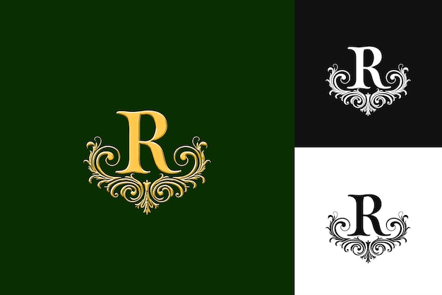 Logotipo de la letra R con vibración real Diseño de estilo de la letra Mark Logotipo Ilustración Diseño vectorial del logotipo