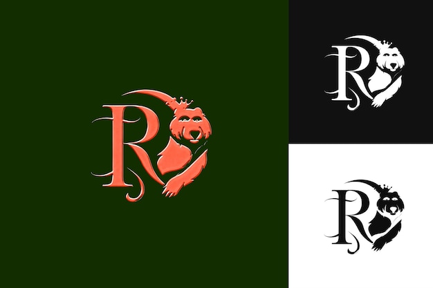 Logotipo de la letra R con vibración real Marca de la letra Diseño de estilo de logotipo Ilustración Diseños vectoriales de logotipo