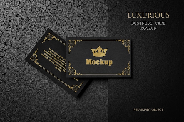 Logotipo de lujo Tarjeta de visita elegante Mokup
