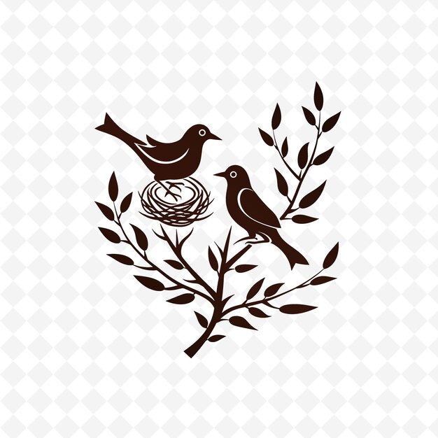 Logotipo de madera de perro refinado con canciones decorativas Diseño vectorial creativo de la colección Nature
