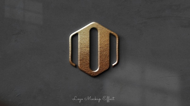 Logotipo de maqueta con logotipo de lujo en relieve.